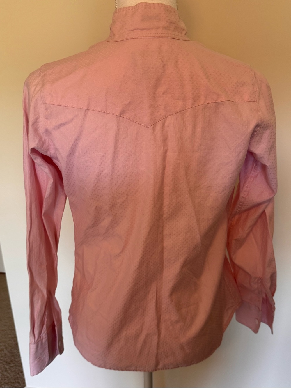 Girls' English Equestrian Pink Button-Up Shirt